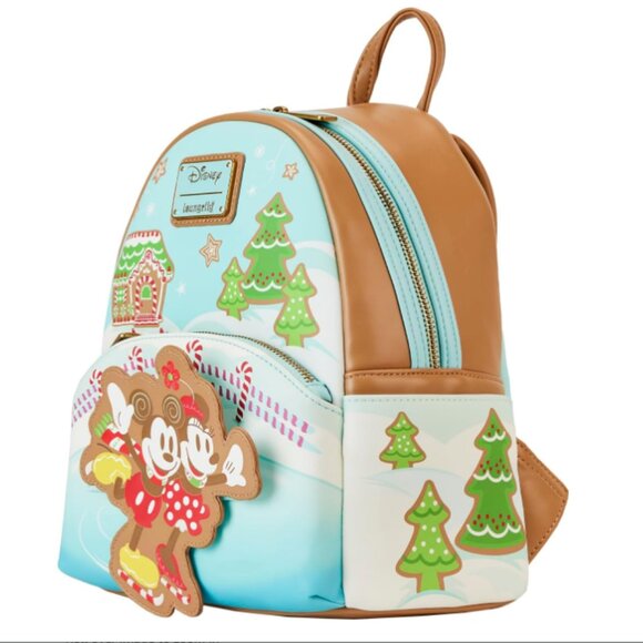 NEW Loungefly Disney Mickey and Minnie Ice Skating Holiday (Scented) - Picture 2 of 7